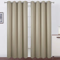 LEMOMO Beige Thermal Blackout Curtains/52 x 95 Inch/Set of 2 Panels Room Darkening Curtains for Bedroom