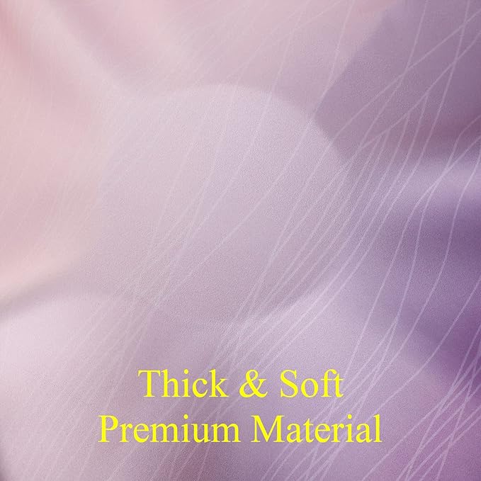 Estelar Textiler Pink and Purple Ombre Short Blackout Curtains 36 Inch Long, Thermal Insulated Grommet Small Half Window Drapes for Cafe/Basement/RV Camper/Kitchen, 52Wx36L, 2 Panels