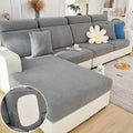 Couch Cushion Covers Sofa Covers Couch Covers for Sofa Pet Friendly Universal Sofa Covers Washable Stretch Slipcovers for Sectional Sofa (Texture Gray,Back Cover L)