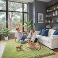 Green Grass Area Rugs for Bedroom, 4x6 Shag Fluffy Carpet, Fuzzy Furry Plush Soft Cute Kids Baby Girls Shaggy Bedside Indoor Floor Rug for Teen Dorm Home Decor Aesthetic, Nursery(4 x 6, Grass Green)