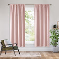 RYB HOME Bedroom Blackout Curtains 63 inches Long, 100% Blackout Thermal Insulated Noise Reducing Curtains for Living Room Nursury, 42 inches Wide by 63 inches Long, Baby Pink