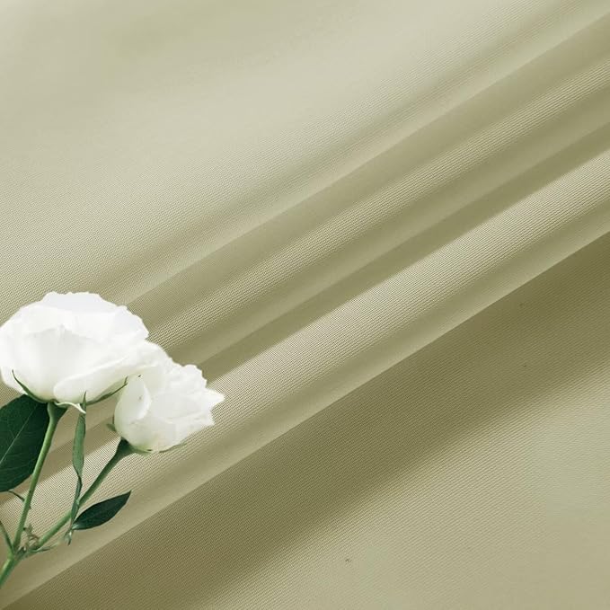SpaceDresser Basic Rod Pocket Sheer Voile Window Curtain Panels Sage Green 1 Pair 2 Panels 26 Width 24 Inch Long for Kitchen Bedroom Children Living Room Yard（Sage Green，26Wx 24L）