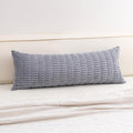 Corduroy Decorative Throw Pillow Covers 14x36 Inch Soft Striped Pillow Covers Modern Farmhouse Home Decor for Sofa Living Room Couch Bed（Light Grey）