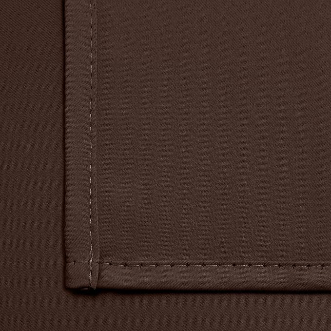Yakamok Blackout Curtains for Bedroom 2 Panels Set 84 Inch Length Thermal Insulated Room Darkening Dark Black Out Drapery Grommet Window Treatments Drapes for Living Room, 70x84, Chocolate Brown