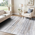 5x7 Area Rug for Living Room: Non-Slip Washable Rugs for Dining Room Bedroom Study Home Office - Easy-to-Clean Stain and Water Resistant Carpet - Soft Low-Pile Mat Beige Grey