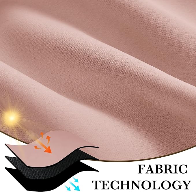 RYB HOME 100% Blackout Short Curtains for Small Window, Thermal Insulated Total Room Darkening Noise Reducing Curtains for Basement Bathroom RV Cars, 29 inches Wide by 36 inches Long, Peach Pink
