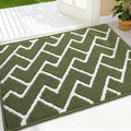 OLANLY Front Door Mat, Non-Slip Rubber Backing, Dirt Resistant and Absorbent, Washable, Easy to Clean Low-Profile Indoor Doormat for Back Door, Entryway, Inside Entrance, 32x20, Green