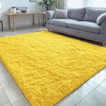 OLANLY 5x7 Machine Washable Large Area Rugs for Living Room, Bedroom, Soft Fluffy Shaggy Bedside Rug, Indoor Floor Carpet for Kids Girls and Boys, Dorms, Nursery, Home Decor Aesthetic, Yellow