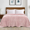 Exclusivo Mezcla Plush Fuzzy Fleece Bed Blanket King Size, Super Soft, Fluffy and Warm Blankets for Couch, Bed, All Season (Mixed Pink, 90x104 inches)