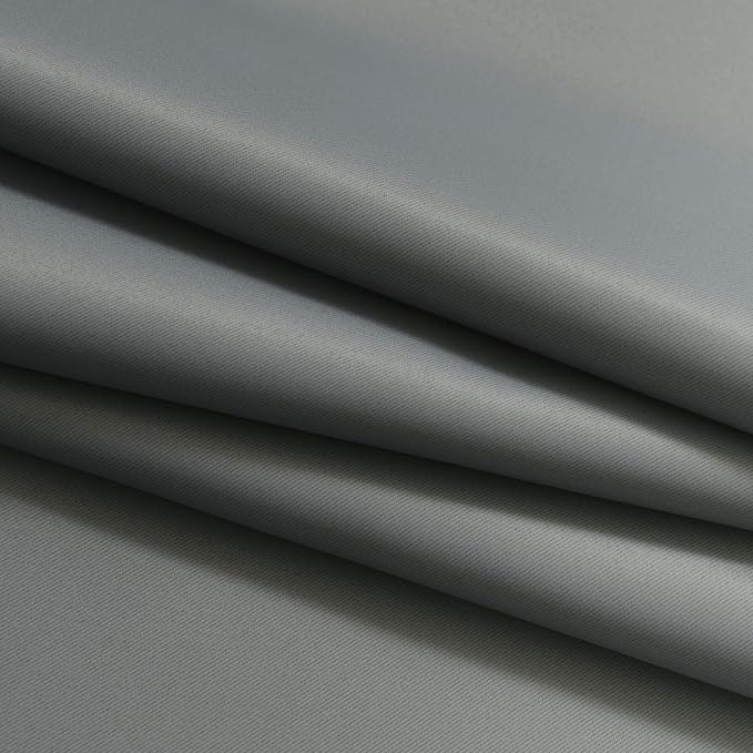 Yakamok 84 Inch Length Gray and Greyish White Gradient Color Ombre Curtains for Bedroom, Room Darkening Thermal Insulated Grommet Window Drapes for Living Room (2 Panels, 52x84 Inch)