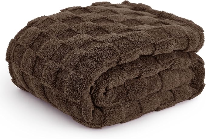 Bedsure GentleSoft Twin Blanket for Bed Brown - Super Soft Cozy Blankets for Kids Girls, Cute Fuzzy Fleece Throws for Bedroom Couch, 60x80 Inches