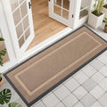 OLANLY Front Door Mat Indoor Outdoor Entrance, Waterproof All-Season, All-Weather Doormat, Sturdy Natural Rubber, Low Profile, Easy Clean Patio Porch Entryway Mat, 47x17, Mocha