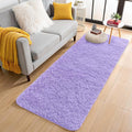 OLANLY 2x6 Machine Washable Runner Rugs for Hallway, Soft Fluffy Shaggy Bedside Rugs for Bedroom, Living Room, Indoor Floor Carpet for Kids Girl Boy, Nursery Rooms, Home Decor Aesthetic, Light Purple