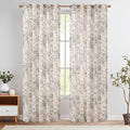 jinchan Linen Blend Curtain Floral Curtains for Living Room 84 Inch Length Black Printed Curtain Rod Pocket Back Tab Farmhouse Peony Flower Patterned Drapes Bedroom Window Curtains Set 2 Panels