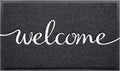 BeneathYourFeet Door Mat, Welcome Mat Low Profile Floor Mat Front Doormat Indoor and Outdoor Doormat Non Slip Rugs for Entryway, Patio, High Traffic Areas (36"x24", Black-Welcome)