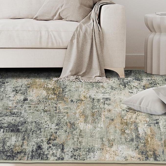 10x14 Area Rugs for Living Room Rug Washable: Abstract Large Rug Indoor Modern Carpet Non Slip for Dining Room Bedroom Nursery Home Office Multi