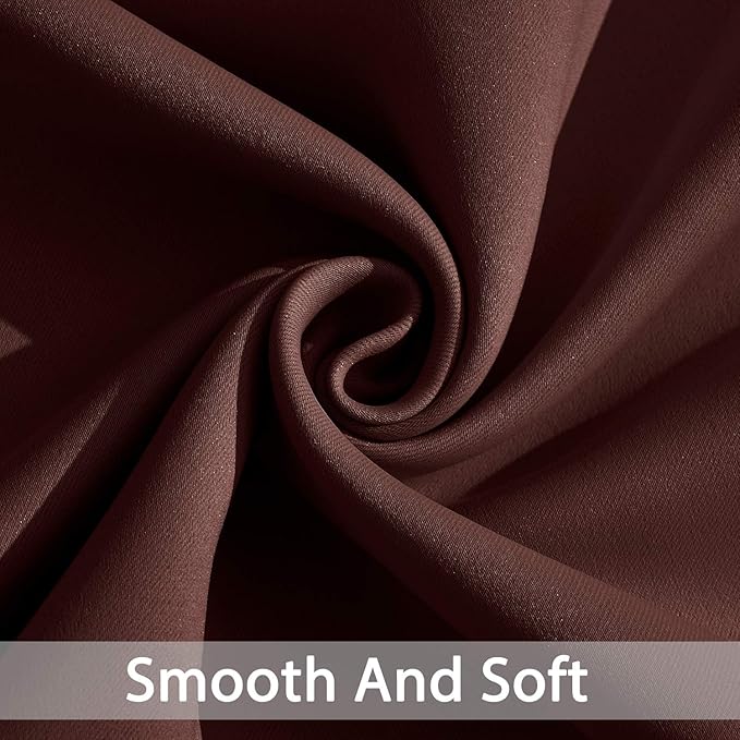 Yakamok Blackout Drapes for Sliding Glass Door - Thermal Insulated Door Blinds,Room Darkening Room Divider Window Curtain for Bedroom/Living Room(Chocolate Brown, 100 inches x 84 inches)