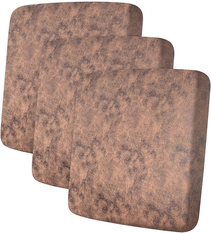 Leather Look Couch Cushion Covers Sofa Seat Slipcovers Sets Couches Furniture Protector for Sectional Armchair Loveseat Pets Kids Stretch Spandex Fabric (3 Cushion Sofa, Light Brown)