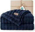 Bedsure 3D Fleece Bubble Blanket - GentleSoft Blue King Blanket for Bed Sofa Room Decor - Luxury Soft Cozy Gifts for Kids Girls, Lightweight, All Seasons, Navy Blue, 108"×90"
