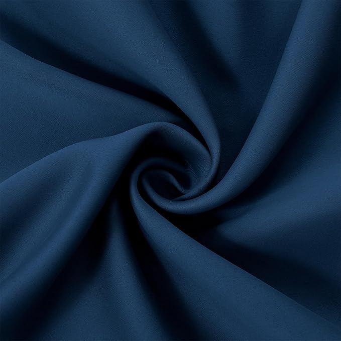 LEMOMO Navy Blue Thermal Blackout Curtains/52 x 95 Inch/Set of 2 Panels Room Darkening Curtains for Bedroom