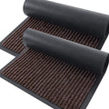 OLANLY Front Door Mat Indoor Outdoor Entrance, 2-Pack 35 x 23 Inch, Waterproof Heavy Duty Doormat, Fade Resistant, Low Profile, Easy Clean Patio Porch Welcome Floor Mats for Entry, Tan