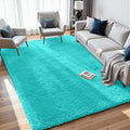 6x9 Area Rugs for Living Room Rug: Soft Fluffy Shag Teal Blue Rugs for Bedroom, Non-Slip Large Fuzzy Plush Rug Indoor Floor Carpet for Nursery Kids Boys Girls Room, Dorms, Playroom, Modern Home Decor