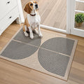Lahome Enfys Rainbow Easy Jute Rug, 20"x32" Front Door Welcome Mat Non Slip Entry Way Rugs Indoor, Farmhouse Nature Washable Non Shedding Low Pile Floor Carpet for Porch