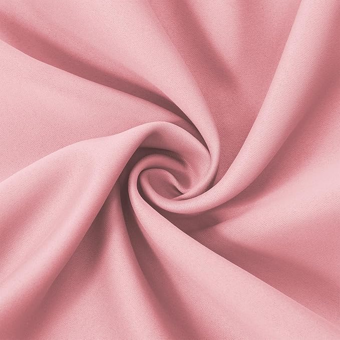 LEMOMO Blackout Curtains 66 x 95 inch/Pink Curtains Set of 2 Panels/Thermal Insulated Room Darkening Bedroom Curtains