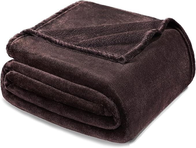 Exclusivo Mezcla Fleece Throw XL Blanket for Couch, Sofa, Super Soft and Warm Coffee Blankets, All Season, Cozy, Plush, Lightweight, 50x70 Inches