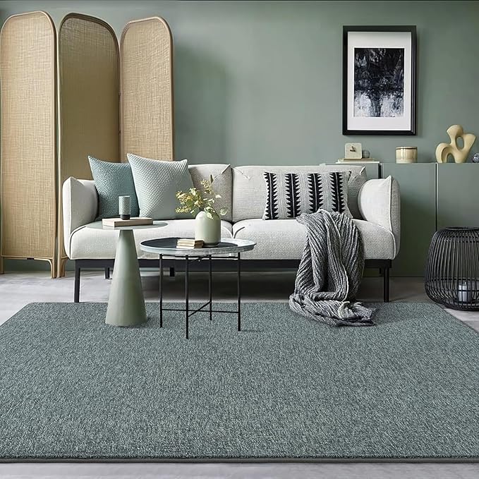 AROGAN Washable 4×6 Bedroom Rug, Modern Area Rugs with Soft Memory Foam for Living Room, Minimalist Non-Slip Indoor Floor Carpet for Dining Room Office Kids Playroom Decor, Grey