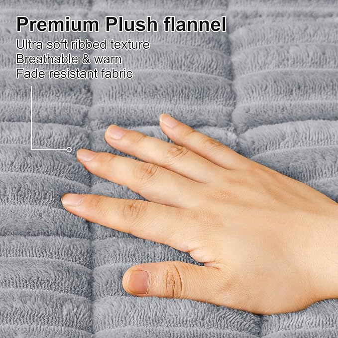 Smiry Couch Cover for Dogs Washable, Non Slip Fuzzy Pet Couch Covers for 3 Cushion Sofa Pet Friendly, Thick Soft Sofa Slipcovers Cushion Protector (Grey, 27.6" x 82.7")