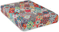 hyha Printed Couch Cushion Covers, Floral Sofa Covers Washable for 3 Cushion Couch, Stretch Pattern Outdoor Cushion Covers for Patio Furniture with Elastic Bottom(Large, Diamond Mandala)