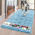 Muddy Mat® | Super Absorbent Door Mat Indoor, Microfiber Quick Dry Chenille Entryway Rug, Non-Slip Front Door Mat, Indoor Mats for Entryway, Machine Washable Pet Rug, Sky Blue 24"x60"