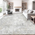 10x14 Area Rugs for Living Room, Washable Modern Abstract Large Area Rug Neutral Soft Non Slip Kids Rug Stain Resistant Indoor Carpet for Bedroom Dining Room Playroom Office(BeigeGrey, 10'x14')