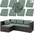 Outdoor Cushion Covers Set,8PCS Patio Furniture Couch Seat Slipcovers, Replacement for Sofa Sectional Chair(Cover，Only)