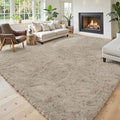 Area Rugs 10x14 Living Room, Shaggy Carpet Soft Plush Furry Bedside Rug Large Area Rugs for Bedroom Kids Girls Boys Home Decor Anti Slip(10 x 14, Beige)