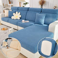 Couch Cushion Covers for Sofa Couch Covers Wear-Resistant Universal Sofa Cover Washable Stretch for Sectional Slipcovers (Texture-Blue,Back Cover M)