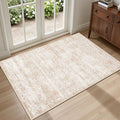 2x3 Area Rugs Living Room Rug: Washable Vintage Boho Rug No Slip Stain Resistant Soft Carpet Indoor Floor Floral Large Carpets for Bedroom Dining Room Farmhouse Nursery Hallway Home Office Beige