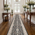 TOPRUUG Washable Runner Rug 3x16 - Hallway Runner Rug Kitchen Rugs and Mats Non Skid Washable Waterproof Carpet Runner for Living Room Bedroom Bathroom (Black, 3X16)