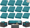 Outdoor Cushion Covers Set,12PCS Patio Furniture Couch Seat Slipcovers, Replacement for Sofa Sectional Chair(Cover，Only)