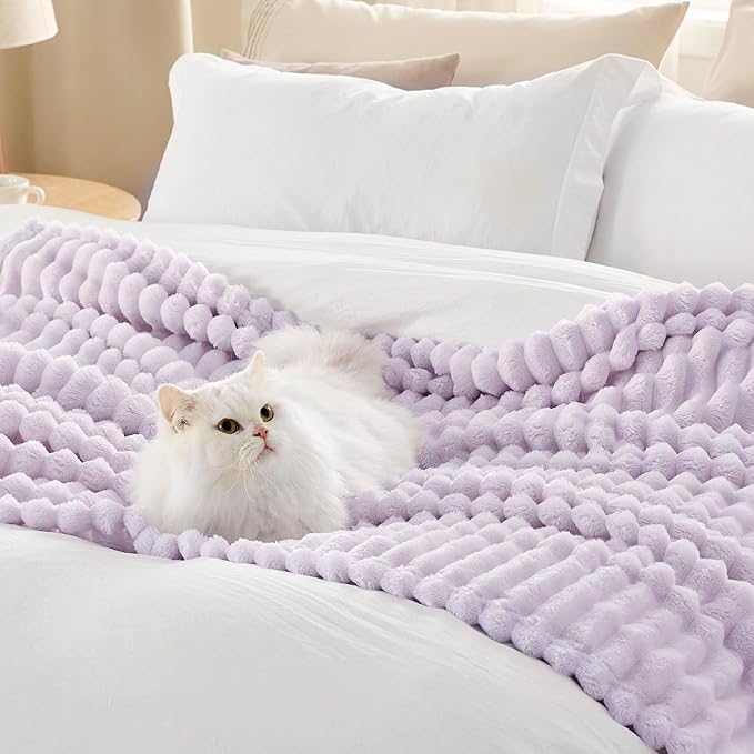 Bedsure GentleSoft Lavender Fog Full Blanket for Bed - Cozy Soft Blankets for Women, Cute Large Throws for Girls, 84x90 Inches