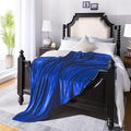 JIAHANNHA Flannel Fleece Blanket Queen Size Royal Blue 90 by 90 Inches Blankets for Couch Sofa Bed 280GSM,Super Soft Plush Cozy and Luxury Warm Bed Blanket for All Season