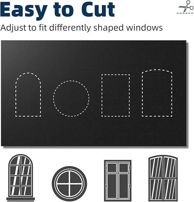 NIGHTON Portable Blackout Curtains 71"×57" Strong Hook and Loop Tape Strips with Adhesive,Black out Shades That can be Cut,100% Blackout Material Blackout Blinds for Baby Nursery or Travel-Black 2Pack