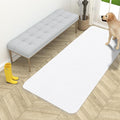 OLANLY Dog Door Mat for Muddy Paws 54x24, Absorbs Moisture and Dirt, Absorbent Non-Slip Washable Doormat, Quick Dry Chenille Mud Mat for Dogs, Entry Indoor Entryway Carpet for Inside Floor, White
