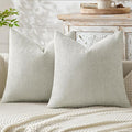 MIULEE Pack of 2 Couch Throw Pillow Covers 18x18 Inch Grey-White Modern Boho Accent Decorative Pillow Covers Soft Chenille Farmhouse Cushion Covers for Home Decor Bed Sofa Living Room
