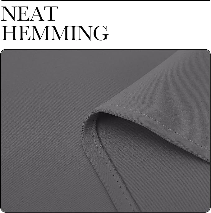 NICETOWN Blackout Curtains Panels for Living Room, 2 Panels, 66 x 92 Inch, Gray, 3 Pass Microfiber Noise Reducing Thermal Insulated Solid Ring Top Blackout Window Drapes
