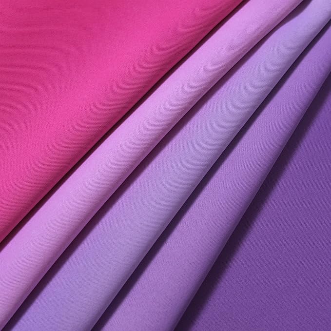 Yakamok Pink and Purple Blackout Curtains, Ombre Full Room Darkening Window Curtains for Living Room,Grommet Thermal Insulated Drapes,Light Blocking Curtains for Girls Bedroom,52x54 Inch, 2 Panels