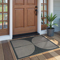 Lahome Enfys Rainbow Easy Jute Rug, 32"x48" Door Mat Black Indoor Outdoor Neutral Entryway Rug, Farmhouse Non Slip Non Shedding Lightweight Kitchen Mats for Floor Entrance