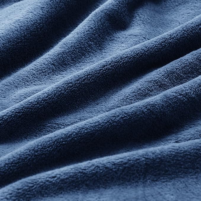 BEDELITE Fleece Blanket Navy Blue Throw Blankets for Couch & Bed, Luxury Plush Cozy Fuzzy Blanket 50" x 60", Super Soft Warm Lightweight Throw Blanket for Travel Camping