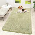 OLANLY Dog Door Mat for Muddy Paws 59x32, Absorbs Moisture and Dirt, Absorbent Non-Slip Washable Doormat, Quick Dry Chenille Mud Mat for Dogs, Entry Indoor Entryway Carpet for Inside Floor, Vanilla